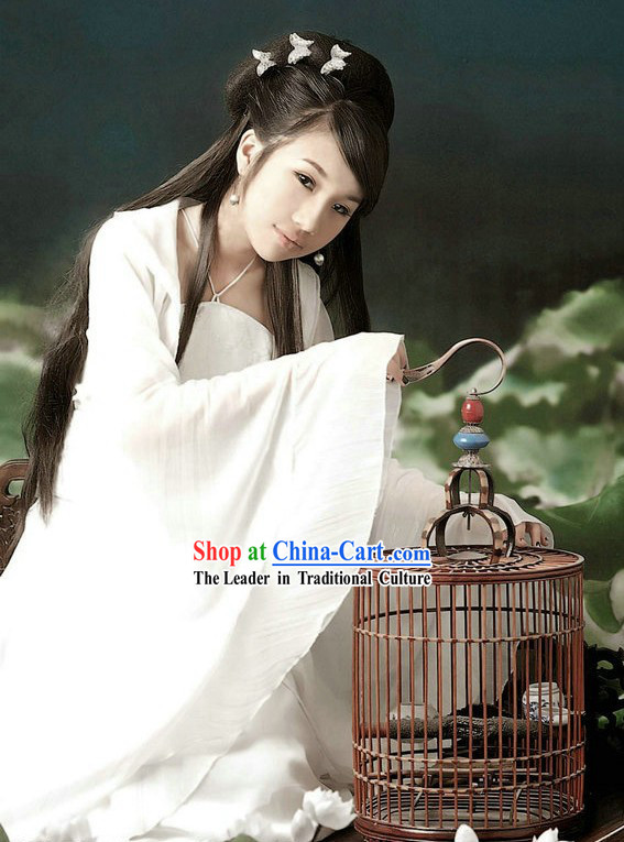 Ancient Chinese White Fairy Clothes for Women