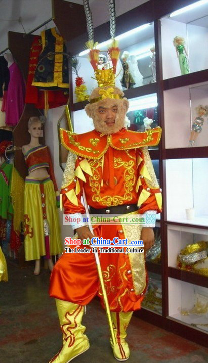 Traditional Chinese Sun Wukong _Monkey King of Journey to the West_ Costumes Complete Set