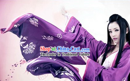 Ancient Chinese Purple Beauty Hanfu Clothing for Women