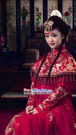 Chinese Classical Red Wedding Dress for Brides