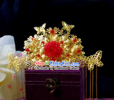 Ancient Chinese Handmade Wedding Phoenix Crown