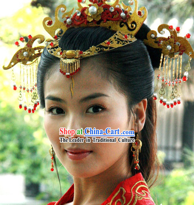 Ancient Chinese Empress Wedding Hair Accessories Complete Set for Brides