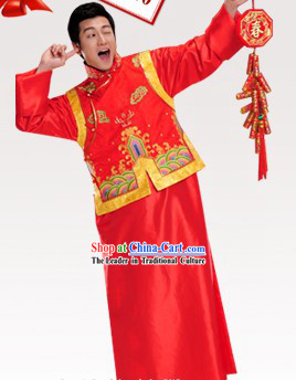 Chinese Classical Wedding Dress Complete Set for Men