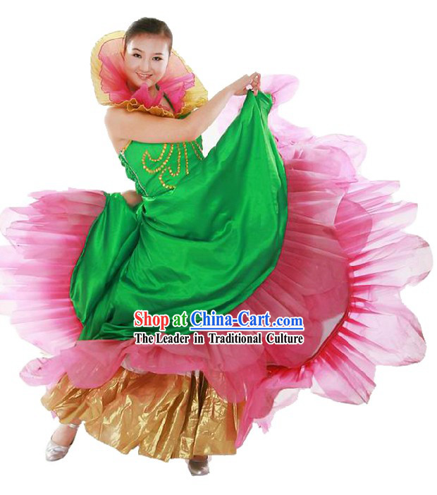 Chinese Classic Lotus Dance Costumes for Women