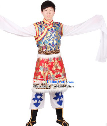 Chinese Classical Tibetan Dance Clothing for Men