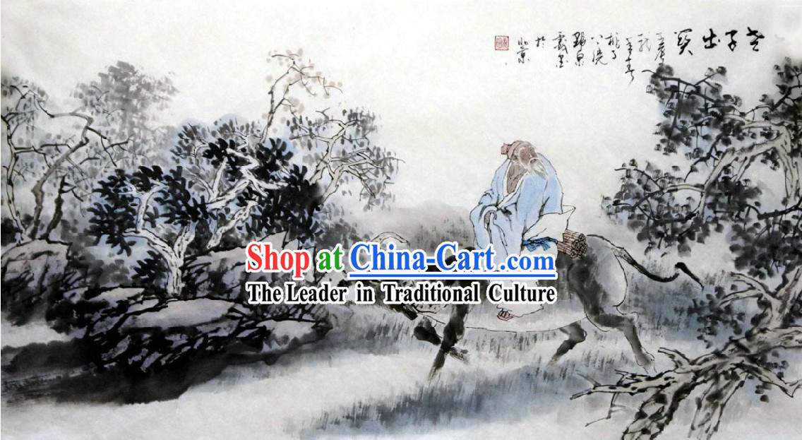Chinese Classic Painting of Lao Tzu a Propitious Omen by Tang Ming