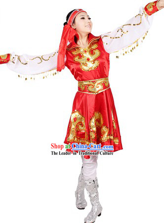 Traditional Chinese Female Mongolian Costumes for Women