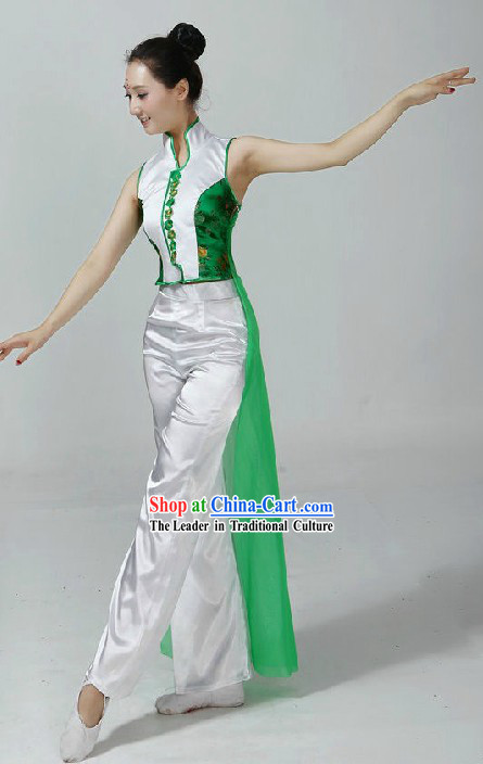 Chinese Classical Dance Costumes and Headpiece
