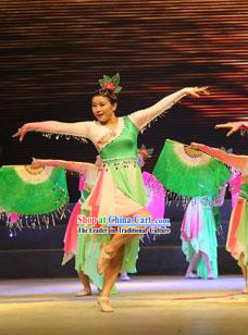Traditional Chinese Jasmine Flower Dance Costumes for Women