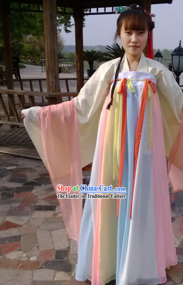 Tang Dynasty Colorful Ruqun Outfit for Girls