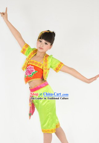 Traditional Chinese Mandarin Dance Costumes for Kids