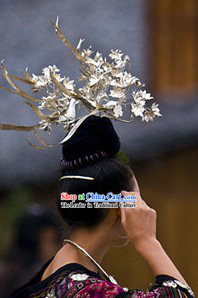 Traditional Chinese Miao Three Phoenixes Hair Accessories for Women