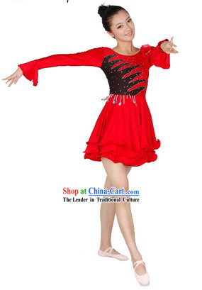 Latin Ballroom Dance Costume Dresses for Women