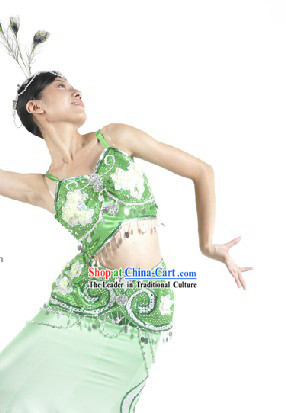 Ethnic Tribe Peacock Dance Clothes for Women
