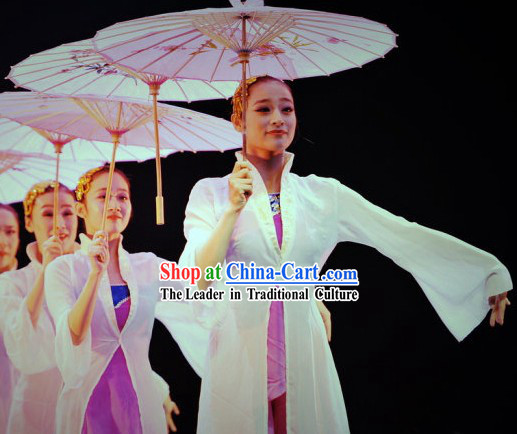 Traditional Chinese Umbrella Dance Costumes for Women