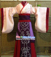 Ancient Chinese Han Dynasty Imperial Princess Clothes Complete Set