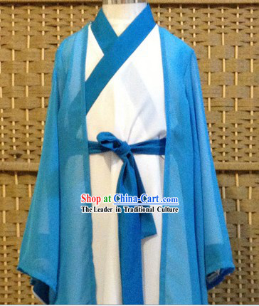 Traditional Chinese Three Kingdoms Zhuge Liang Costumes and Hat Complete Set for Kids or Men