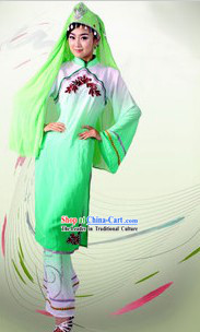 Traditional Chinese Hui Dance Dresses and Hat Complete Set for Women