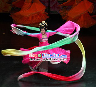 Ancient Chinese Tang Dynasty Empress Ribbon Dance Costumes for Women