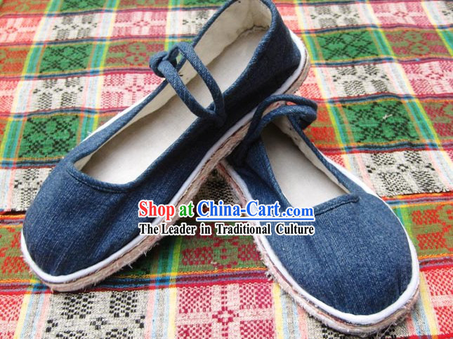 Old China Time All Handmade Chinese Thick Sole Cotton Shoes