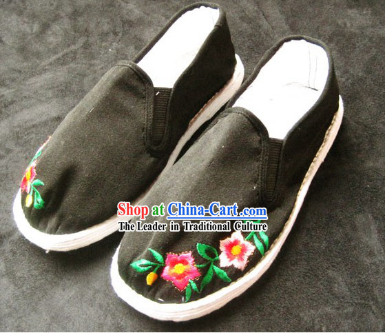 Old China Time All Handmade Chinese Thick Sole Cotton Shoes