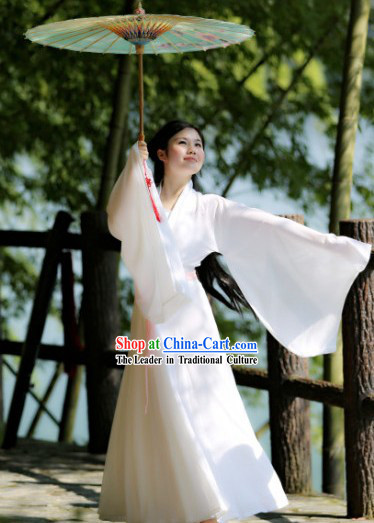 Traditional Ancient Chinese White Hanfu Clothes for Women