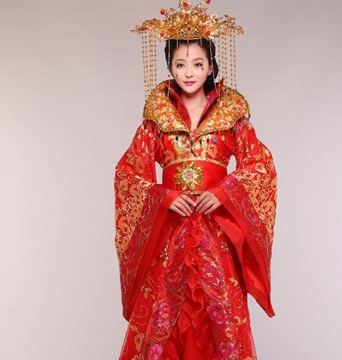 Chinese Classical Embroidered Phoenix Empress Costumes Complete Set for Women