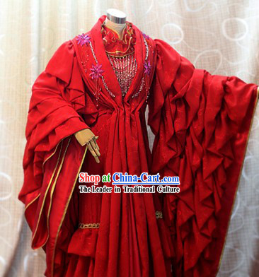 Ancient Chinese Empress Wedding Cosplay Costumes Complete Set for Women