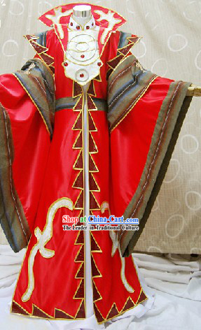 Ancient Chinese School Schoolmaster Cosplay Costume Complete Set for Men