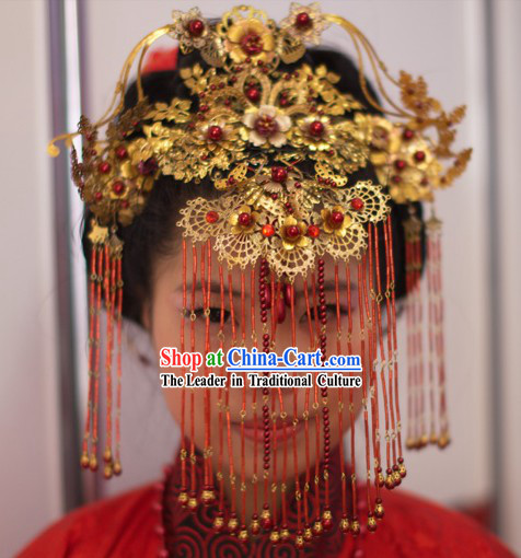 Ancient Chinese Marriage Rituals Imperial Palace Princess Phoenix Wedding Headwear