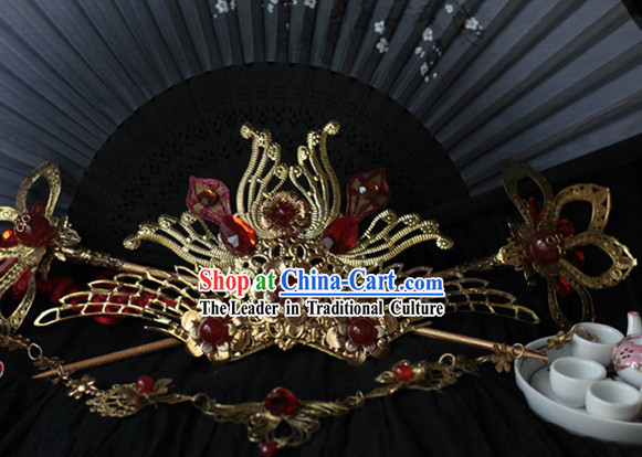 Ancient Chinese Ceremonial Traditions and Customs Hair Accessories Complete Set
