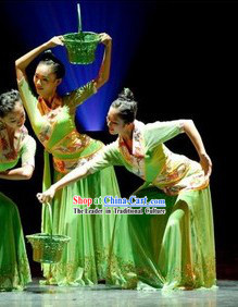 Mulberry Leaf Harvest Stage Performance Dance Costumes Suit for Womn