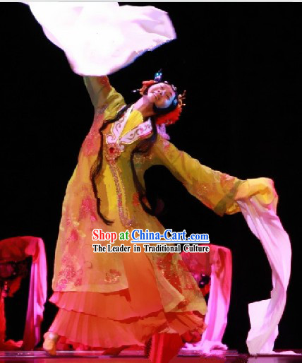 Stage Performance Hua Dan Dance Costumes and Headgear for Women