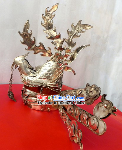 Traditional Chinese Miao Silver Phoenix Headwear