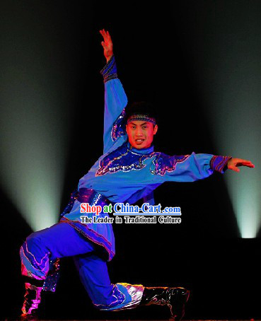 Professional Mongolian Dancing Costumes Competition Outfit for Men