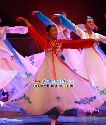 Korean Ethnic Stage Performance Dance Costumes for Women
