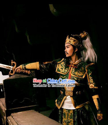 Hanmade Custom Made Ancient Chinese General Costume Complete Set for Men