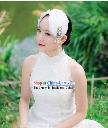 Handmade Traditional Chinese Wedding Swan Dance Style Bridal Hair Accessories Complete Set