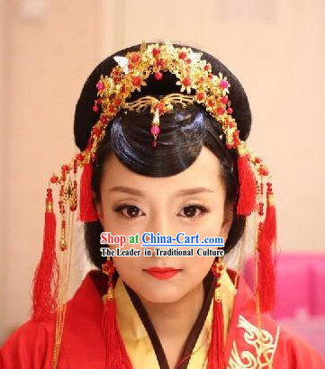 Traditional Chinese Hair Accessories Phoenix Coronet for Weddings and Formal Occasions
