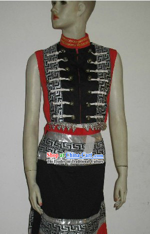 Traditional Chinese Ethnic Dance Costumes Complete Set
