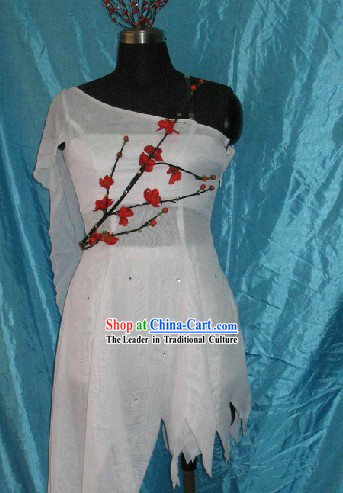 Traditional Chinese Plum Blossom Dance Costumes Complete Set