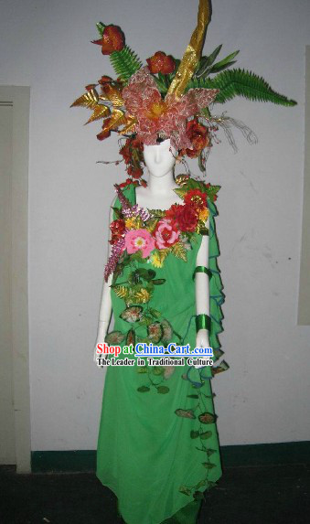 Forest Princess Model Costumes and Headdress Complete Set