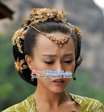 Traditional Ancient Chinese Swordwoman Hair Accessories Complete Set