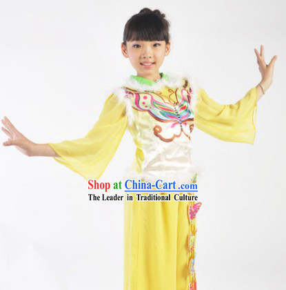 Butterfly Dance Costumes and Apparel Complete Set for Female Kids