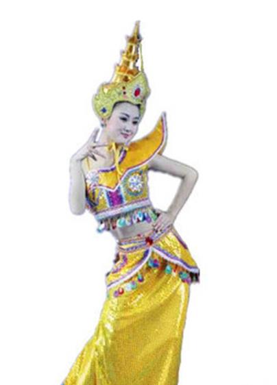 Thailand Costume and Headwear Complete Set for Women