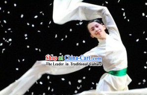 White Long Shuixiu Stage Performance Costumes Complete Set for Women
