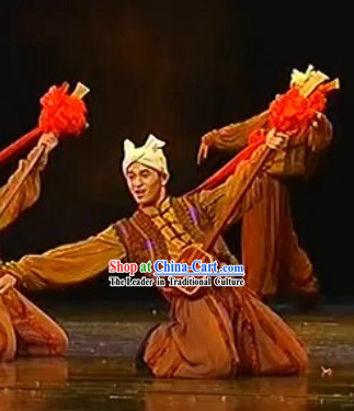 Stage Performance Farmer Costumes and Headdress for Men