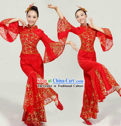 Red New Year Dance Costume for Women
