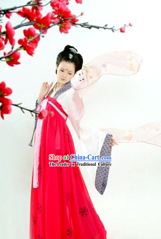 Chinese Tang Dynasty Traditional HanFu and Hair Accessories for Women