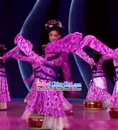 Jiang Xiang Balland Chinese Classic Hanfu Dance Costumes and Headdress for Women